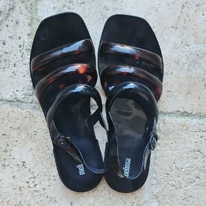 Melissa Tortoise Shell Jelly Sandals Size 9
